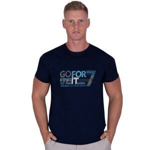 Pánské jednobarevné tričko vzor 329 TDS Barva/Velikost: granát (modrá) / M/L