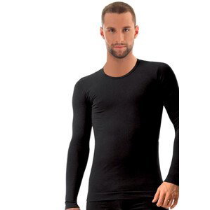 Pánské tričko Comfort Cotton LS01120M BRUBECK Barva/Velikost: černá / L/XL