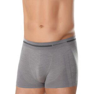 Pánské boxerky Merino BX10430 BRUBECK Barva/Velikost: šedá / M/L