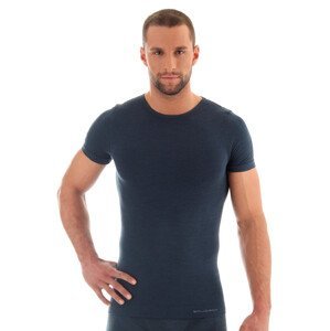 Pánské tričko Merino SS11030 BRUBECK Barva/Velikost: jeans / M/L
