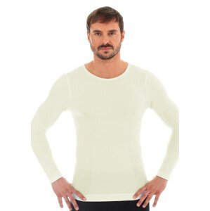Pánské tričko Merino LS11600 BRUBECK Barva/Velikost: krémová / S/M