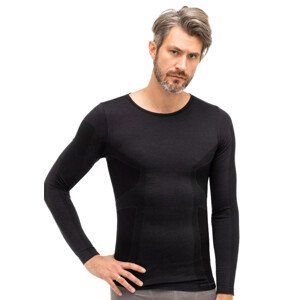 Pánské tričko Merino LS11600 BRUBECK Barva/Velikost: černá / M/L