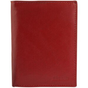 Pánská peněženka Akzent na výšku z přírodní kůže hnědo-červená