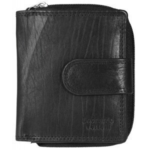 Dámská luxusní peněženka Leonardo Verrelli z pravé kůže s ochranou RFID černá