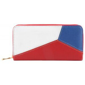 Dámská trojbarevná peněženka Charm bílá červená a modrá