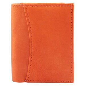 Mini peněženka Excellanc oranžová z pravé kůže