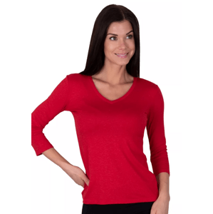 Dámské tričko s tříčtvrtečním rukávem Carmen Babell Barva/Velikost: červená tmavá / XL/XXL