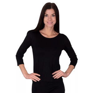 Dámské jednobarevné tričko Caroline Babell Barva/Velikost: černá / S/M