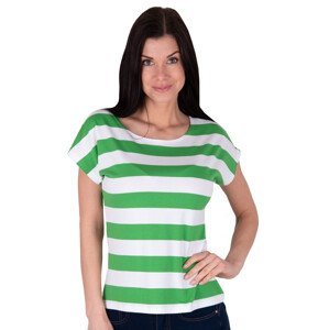 Dámské vzorované tričko Kiti proužek Babell Barva/Velikost: zelená / S/M