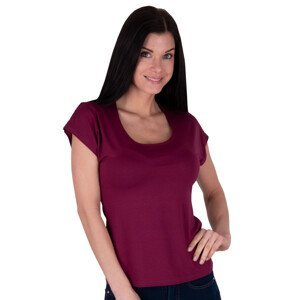 Dámské jednobarevné tričko Inea 2023 Babell Barva/Velikost: vínová / XS/S