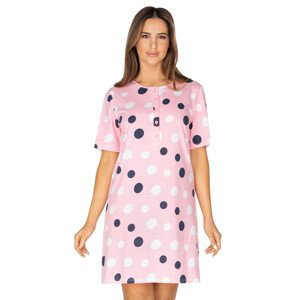 Dámská vzorovaná noční košile 416/21 REGINA Barva/Velikost: růžová (pink) / M