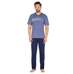 Pánské pyžamo s krátkým rukávem 442/33 Regina Barva/Velikost: jeans / L