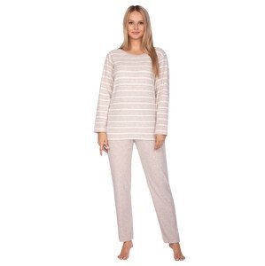 Dámské vzorované pyžamo 648/33 Regina Barva/Velikost: béžová / XL