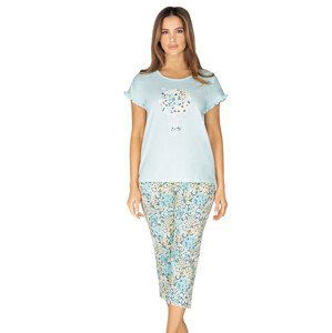Dámské vzorované pyžamo s obrázkem Regina Barva/Velikost: tyrkys světlá / XL