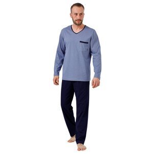 Pánské pyžamo Big Carl 1003 Hotberg Barva/Velikost: modrá / XXL