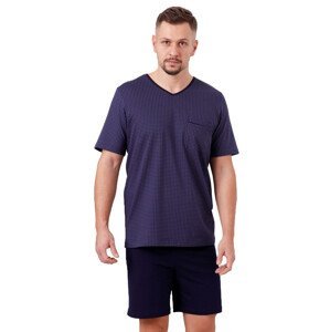 Pánské pyžamo Umberto 1067 HOTBERG Barva/Velikost: granát (modrá) / M