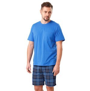 Pánské pyžamo Orest s kraťasy HOTBERG Barva/Velikost: modrá / XL
