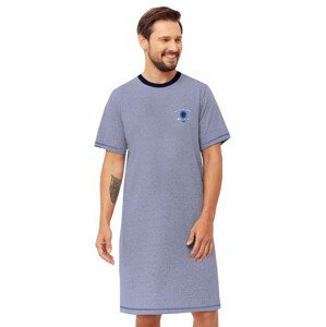 Pánská noční košile s obrázkem Stephen 1332/31 Hotberg Barva/Velikost: granát (modrá) / XXL