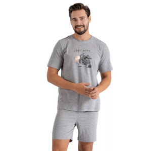 Pánské pyžamo Sam 1462/41 HOTBERG Barva/Velikost: šedá melír / XL