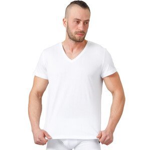 Pánské jednobarevné tričko s krátkým rukávem HOTBERG Barva/Velikost: bílá / XXL/3XL