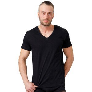 Pánské jednobarevné tričko s krátkým rukávem HOTBERG Barva/Velikost: černá / S/M