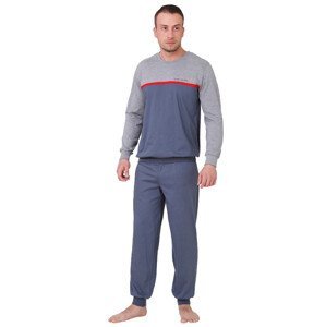 Pánské pyžamo Kasjan s nápisem extreme life style HOTBERG Barva/Velikost: šedá / L