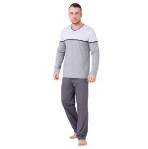 Pánské pyžamo Gaspar 541 HOTBERG Barva/Velikost: šedá světlá / L