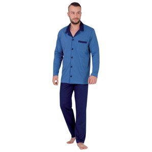 Pánské pyžamo Norbert se vzorem křížku HOTBERG Barva/Velikost: modrá / XL