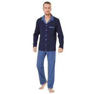 Pánské pyžamo Norbert 670/02 HOTBERG Barva/Velikost: granát (modrá) / L