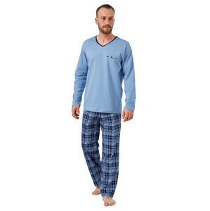 Pánské pyžamo Leon 993/01 HOTBERG Barva/Velikost: modrá světlá / L