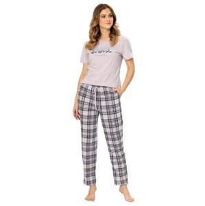 Dámské pyžamo s obrázkem Brid 1303 LEVEZA Barva/Velikost: fialová světlá / XL