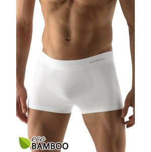 Gina Výhodné balení 5 kusů - Bambusové pánské boxerky krátká nohavička 53005P Barva/Velikost: bílá / L/XL