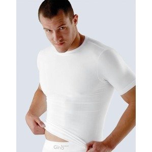 Gina Pánské triko krátký rukáv - bezešvé 58003P Barva/Velikost: bílá / M/L