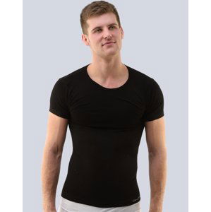 Gina Pánské triko krátký rukáv - bezešvé 58003P Barva/Velikost: černá / L/XL
