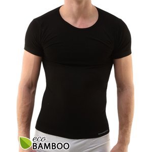 Gina Bambusové tričko pánské, krátký rukáv 58006P Barva/Velikost: černá / L/XL