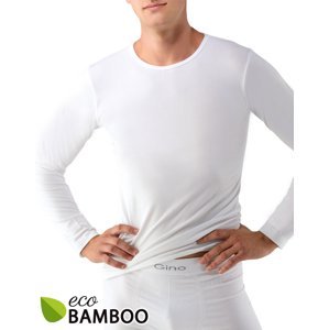 Gina Bambusové tričko pánské, dlouhý rukáv 58007P Barva/Velikost: bílá / M/L