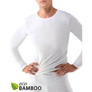 Gina Bambusové tričko pánské, dlouhý rukáv 58007P Barva/Velikost: bílá / S/M