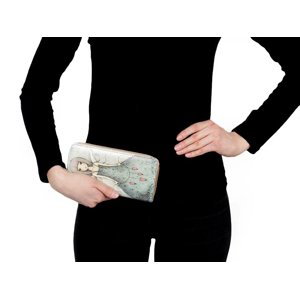 Charm Dámská/dívčí peněženka v retro stylu velikost 10x19 cm s dívkou s křídly