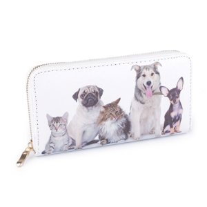 Dámská peněženka Charm psi a kočky bílé provedení