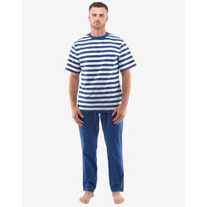 Gina Pyžamo triko krátký rukáv, dlouhé kalhoty 79140P Barva/Velikost: lékořice, bílá / L