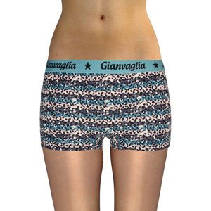 Gianvaglia Dámské boxerky Leopard Barva/Velikost: tyrkysová / L/XL