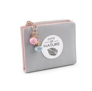 Charm Dámská/dívčí kompaktní peněženka 10x12 cm rozkládací šedá Nature