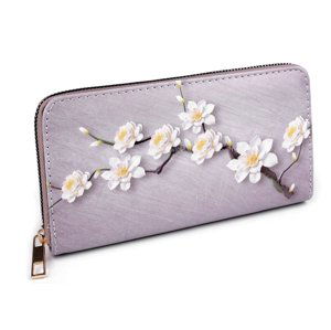 Charm Dámská peněženka s větvičkou s květy 9,5x19 cm
