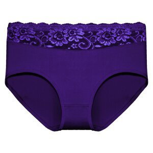 FINE WOMAN Dámské kalhotky s květinovou krajkou 9060 Barva/Velikost: fialová / L/XL