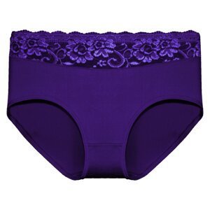 FINE WOMAN Dámské kalhotky s květinovou krajkou 9060 Barva/Velikost: fialová / S/M