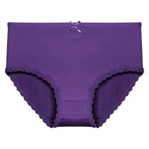 FINE WOMAN Dámské kalhotky vyšší 9075 s krajkou Barva/Velikost: fialová / L/XL