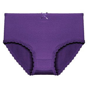 FINE WOMAN Dámské kalhotky vyšší 9075 s krajkou Barva/Velikost: fialová / S/M