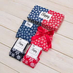 Slippsy Red&blue Snowflake set socks