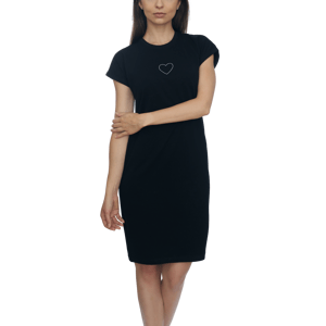 Slippsy Hearts T- Dress Black /M