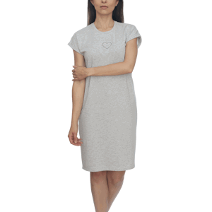 Slippsy Hearts T- Dress Light gray /M